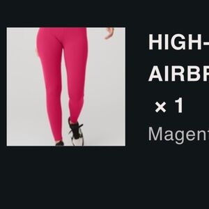Alo Yoga XS Full length High waited Legging Magenta Crush